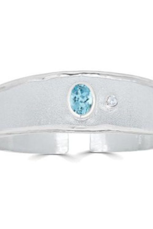 AMMOS Aquamarine Diamond Bracelet Style B06A-106-D
